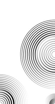 Abstract black and white background with concentric circles illustration Cover Design vector