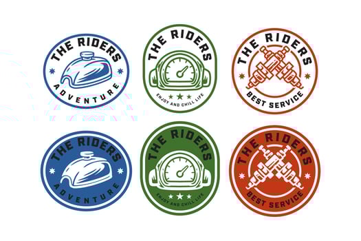 Logos of The Riders brand vector