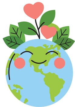 Happy Earth Day Cartoon Illustration vector