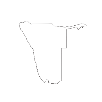 Art of namibia map outline isolated on transparent background png