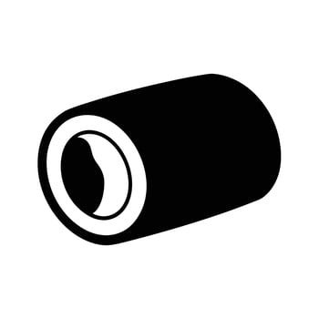 Sushi Roll Silhouette in Flat Minimal Style Isolated on White Background vector