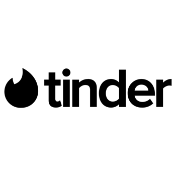 White Tinder Official Logo on Transparent Background png