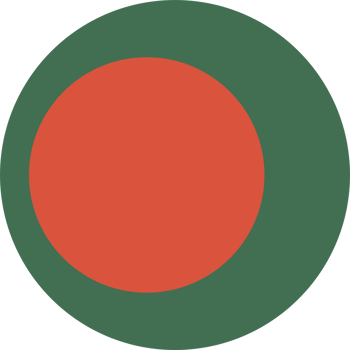 Bangladesh flag. National flag of Bangladesh, red and green colors. Flag circle icon. Standard colour. Round flag. png