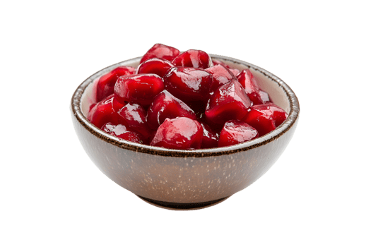 Red fruit relish in a bowl sweet dessert garnish png