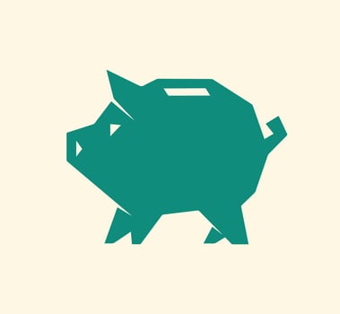 Stylish piggy bank illustration vector
