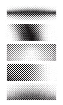 Set of different halftone lines vector