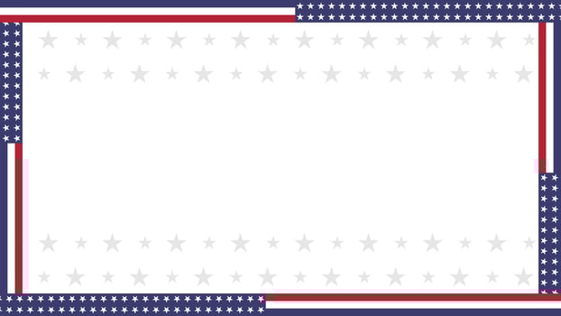 Patriotic USA Star Border Frame vector