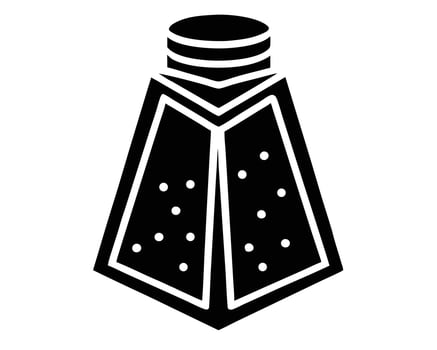 Stylish Black and White Salt Shaker Icon A Simple, Elegant Kitchen Graphic for Websites and Designs vector