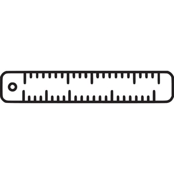 Precise ruler isolated on white background, an essential measuring tool for accurate drawings, designs, and technical work, perfect for architects and engineers with its clear scale vector