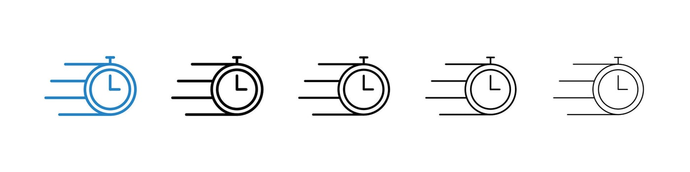 Express icons in five different stroke sizes vector