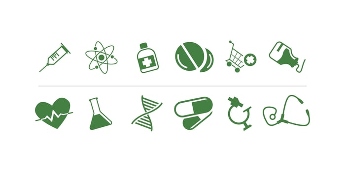 Medical and Health Realated Icons Collection vector