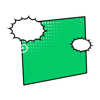 Template bubble chat with green colors, bubble speech, text box, comic template, conversation vector