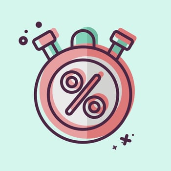 Icon Tax Timer. related to Taxes symbol. MBE style. design editable vector