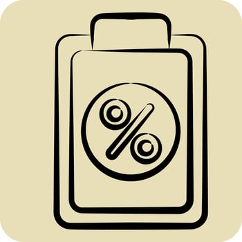 Icon Taxes Clipboard. related to Taxes symbol. hand drawn style. design editable vector