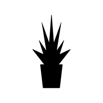 simple plant pot icon flat vector