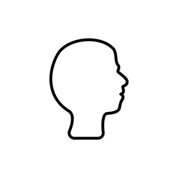 side head outline icon design vector