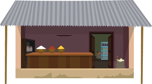 Rustic spice shop with vibrant spices offers an authentic taste of culture and tradition for culinary journeys vector