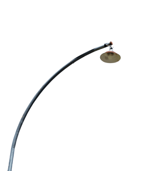 old street lamp curved pole png