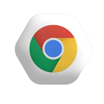 Chrome logo on polygon png