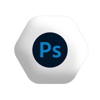 Photoshop logo on polygon png