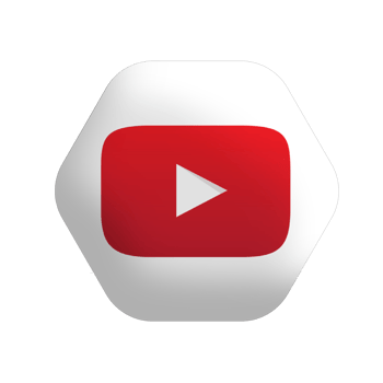 Youtube logo red on white polygon png