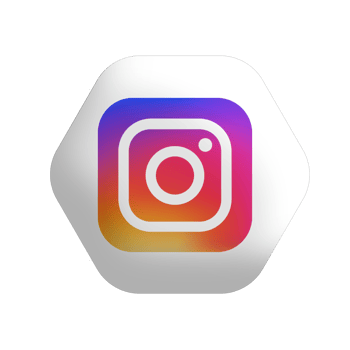 Instagram icon on white polygon png