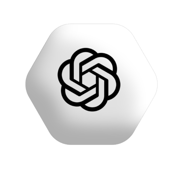 chat GPT logo on white polygon png