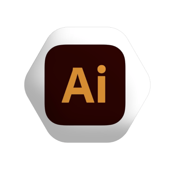 Adobe Illustration on white polygon png
