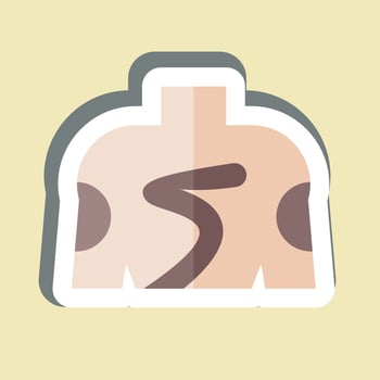 Sticker Yakuza Style. related to Tattoo symbol. design editable vector