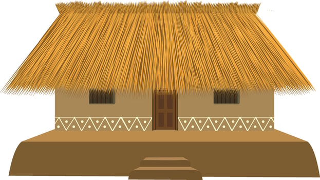 Charming traditional thatched home evokes peaceful village life offering cultural escape and rustic simplicity vector
