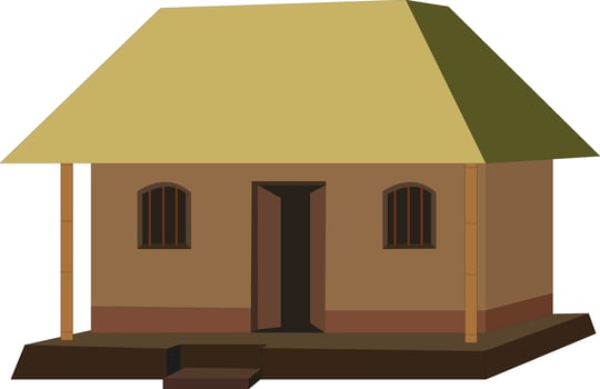 Illustration of a traditional hut vector