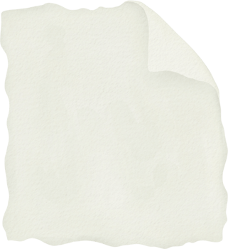 Watercolor torn paper note png