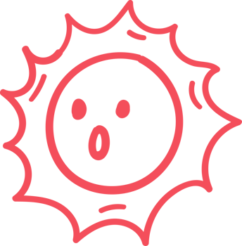 Cute funny sun doodle line png