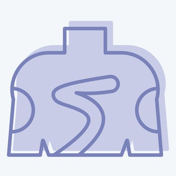 Icon Yakuza Style. related to Tattoo symbol. two tone style. design editable vector