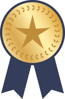 Gold royal star badge png
