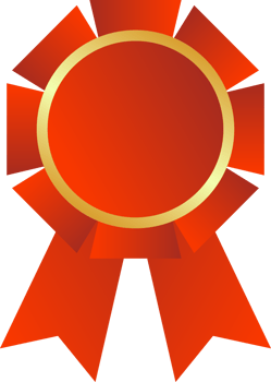 Red gold medal coin png