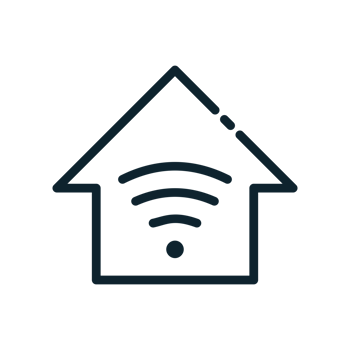 Smart Home Hub Icon in line style. Perfect for apps, websites, UI UX, presentations, or infographics. Editable illustration file with clean design and modern design. Transparent Background. png