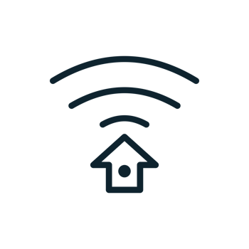 Tiny Smart Home Hub Icon in line style. Perfect for apps, websites, UI UX, presentations, or infographics. Editable illustration file with clean design and modern design. Transparent Background. png