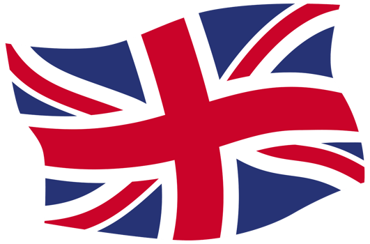 Hand rendered UK flag artwork with smooth brushstrokes and cloth folds png
