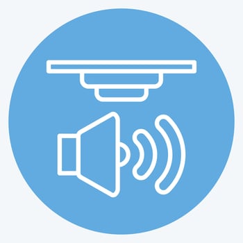 Icon Sound Sensors. related to Sensors symbol. blue eyes style. design editable vector