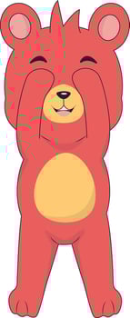 Cute Bear Character. Adorable Animal vector