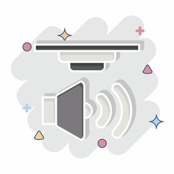 Icon Sound Sensors. related to Sensors symbol. comic style. design editable vector