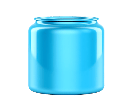 Blue Jar for Supplements, Storage Container Mockup, Transparent Background png