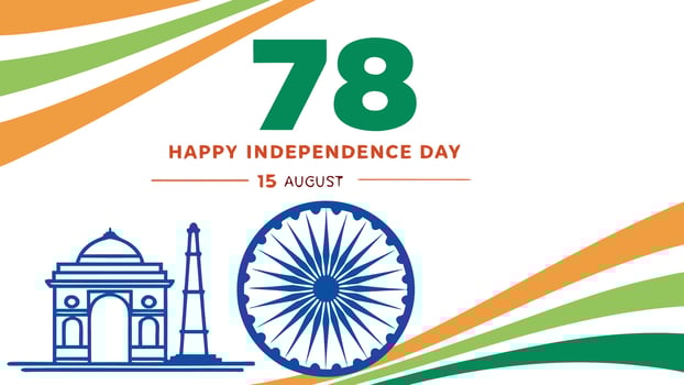 India's 78th Independence Day Celebration 2025 vector