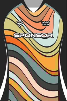 Colorful sports jersey with abstract design vector