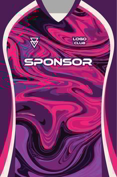 Colorful swirl design sports jersey vector