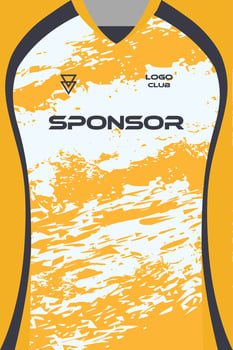 Yellow and white sports jersey design vector