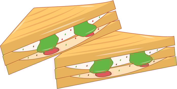 Fast Food Meal with Cartoon Style. vector