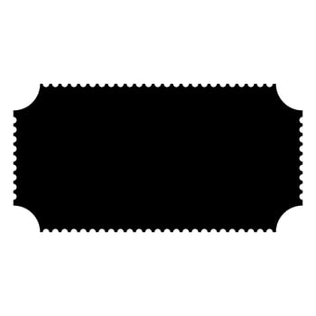 Cinema ticket icon in outline style isolated on white background. Theater symbol stock . vector