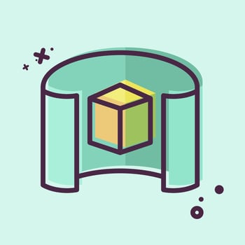 Icon Vr Token. related to Metaverse symbol. MBE style. design editable vector